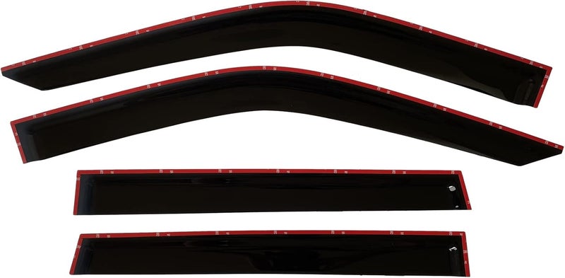 Optimal Co 2018-2024 Tape-On Rain Guards for Ford Expedition Extra Thick Side Window Visor Deflectors XL STX XLT MAX Limited King Ranch Platinum 2019 2020 2021 2022 2023 - Image 3